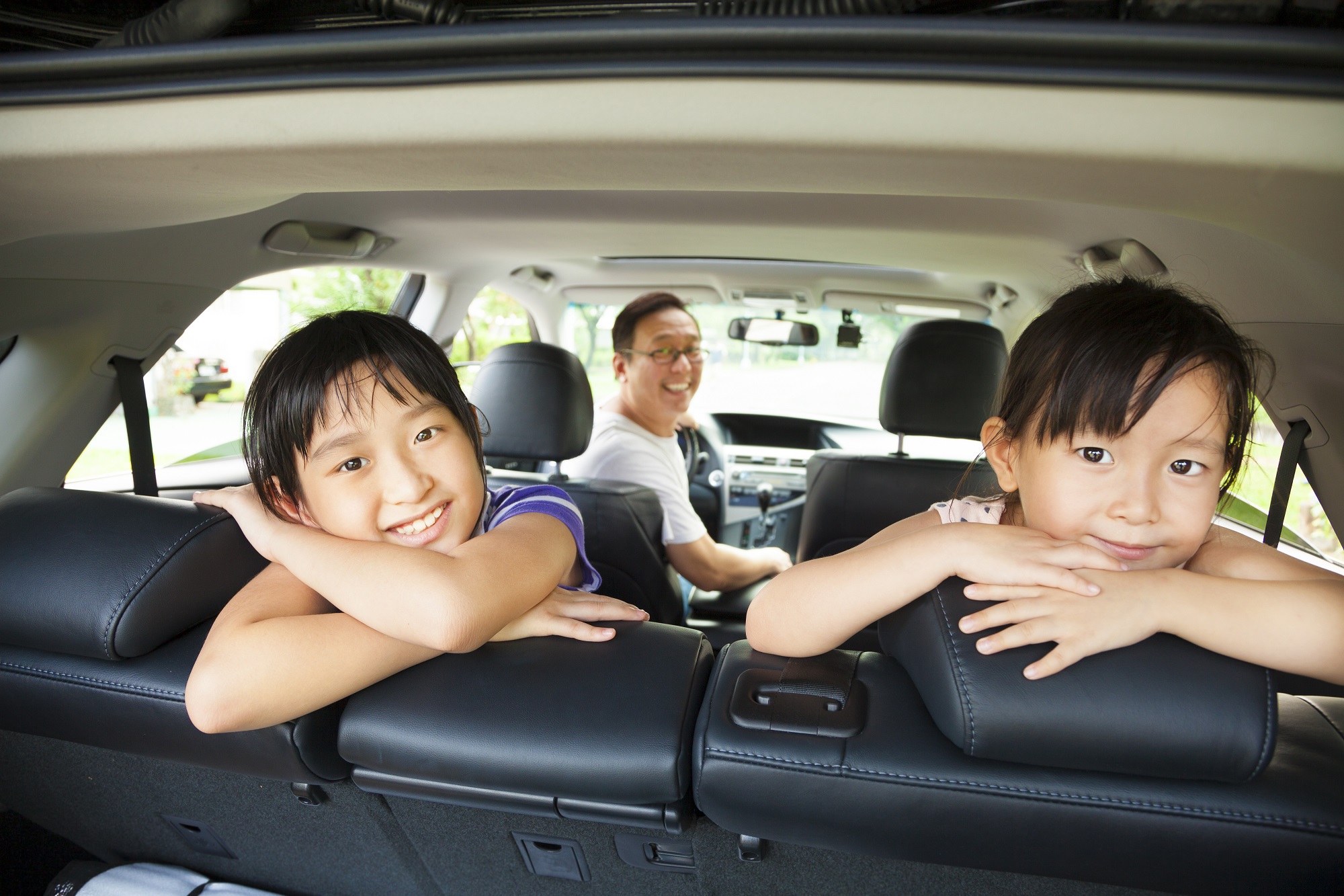 Family in the car